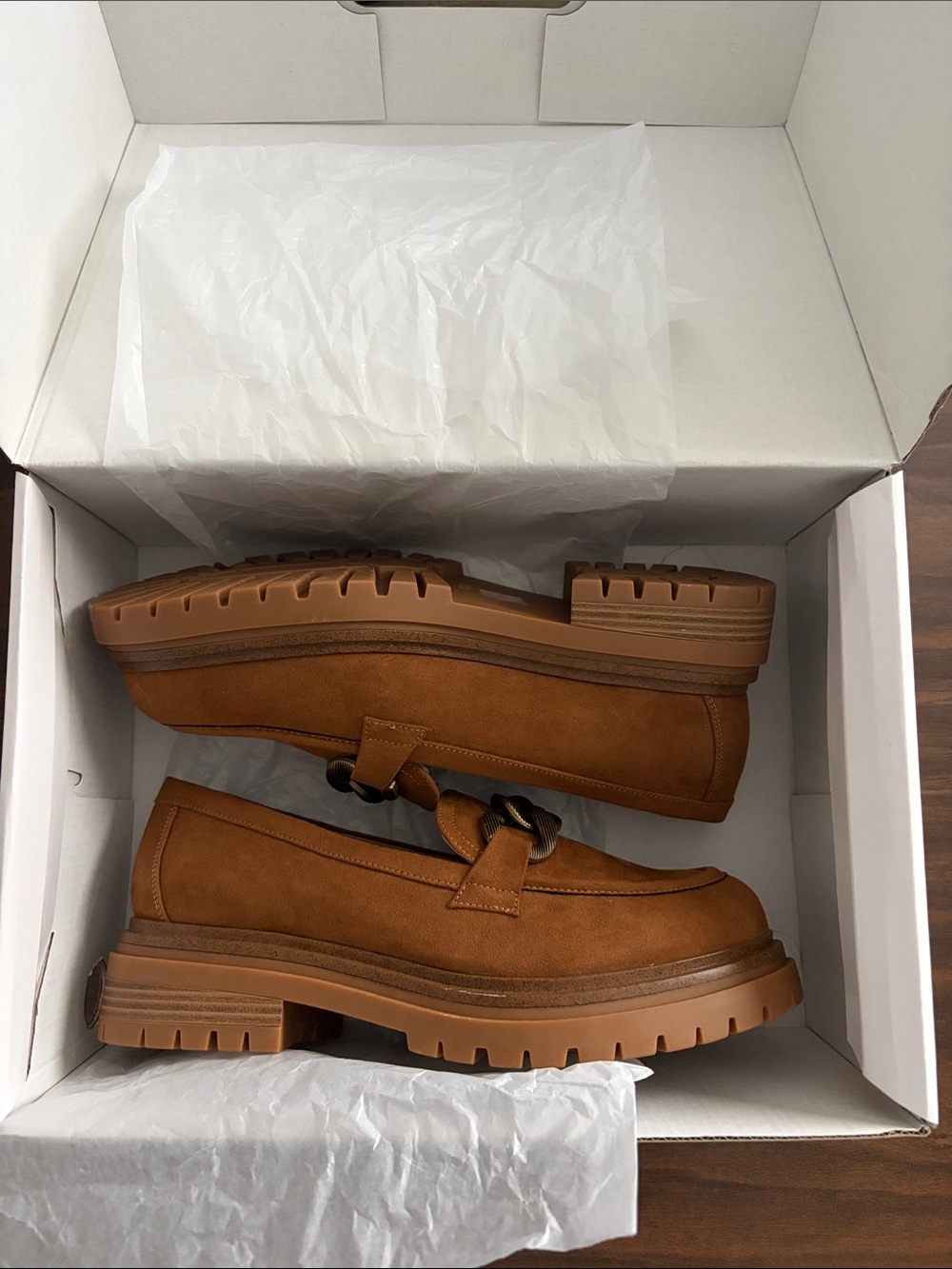 Women’s Chunky Loafer in Cognac Brown